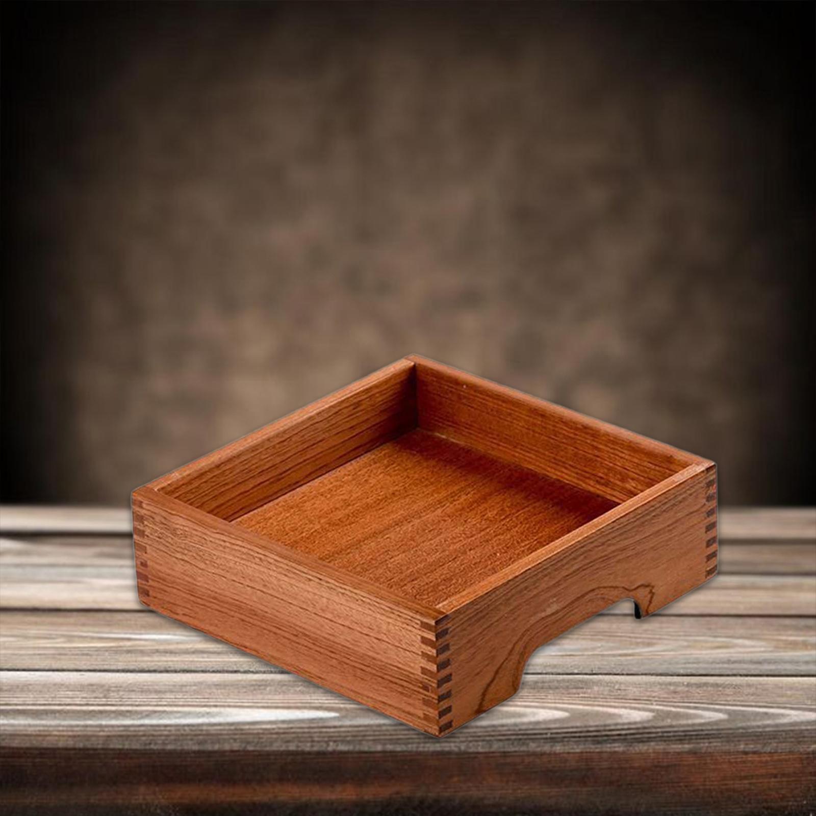 Поднос для подачи льда Тарелка для подачи говядины Деревянный охлаждаемый поднос для ресторанной посуды 22x22cm