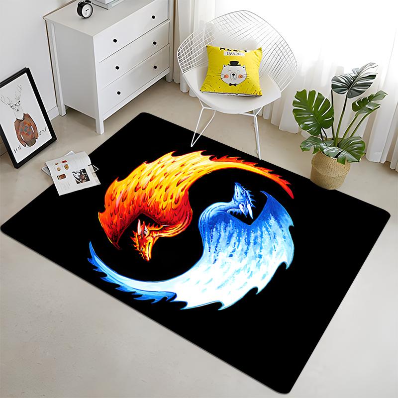 

Китайські п ять елементів Тай Чі Вісім діаграм килим вітальня дитячий килим домашній декор килим дверний килимок килимки для спальні 40x60cm(15x23 in)