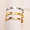 Cubic Zirconia Bangle Bracelet,18K Gold Plated Cuffs, Stainless Steel Zircon Best Gifts for Valentine's Day Birthdays Gift