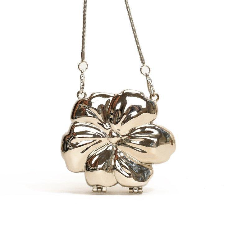 

PVC Messenger Bag with Magnetic Buckle, Solid Color Gloss 1 Rose Gold Floral Acrylic Clutch Bag, Lily of The Valley Charm 2025