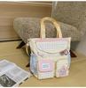 Schoolbag New High-value Japanese Ins Fresh and Sweet Plaid Girl Make-up Bag Light Shopping Large-capacity Messenger Bag