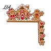 Wooden Door Frame Decor Christmas Corner Decor, Festive Gnome/Gingerbread House/Letter Sign, No Seasonal Art Drill Topper for Home Holiday Interior