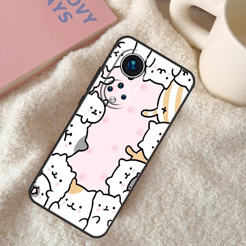 Cute Kawaii Cat Case For Honor Magic 7 5 6 Lite Honor 200 Pro 50 70 90 Lite X9b X9a X8b X8a X8 X9 X9c Coque