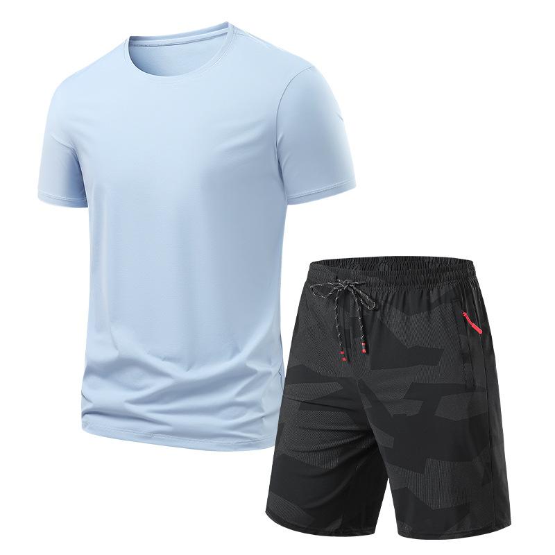 Breathable Sports Suit T-shirt Men's Shorts Casual Two-piece Suit Men's Lightweight Breathable Quick-drying