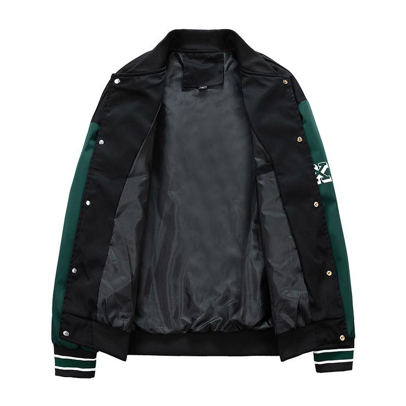 Men's Plus Size Trendy Loose Baseball Jacket - Spring/Autumn Hong Kong Style, Scruffy Cool Casual Outerwear for Couples