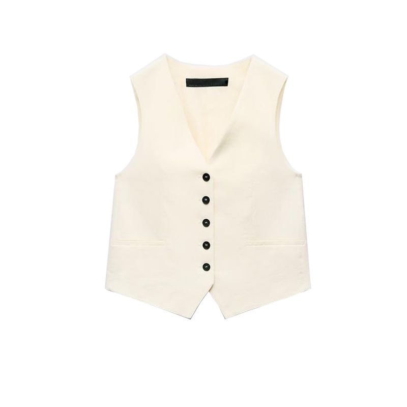 Spring New Arrival Linen Blended Vest 8025939 High Waist Casual Shorts Female 8026707 8026939