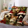 Custom Name Christmas Dog Theme Printed Blanket - Perfect for Couch, Bed, Travel & Outdoor Use | Machine Washable, Cozy & Durable.