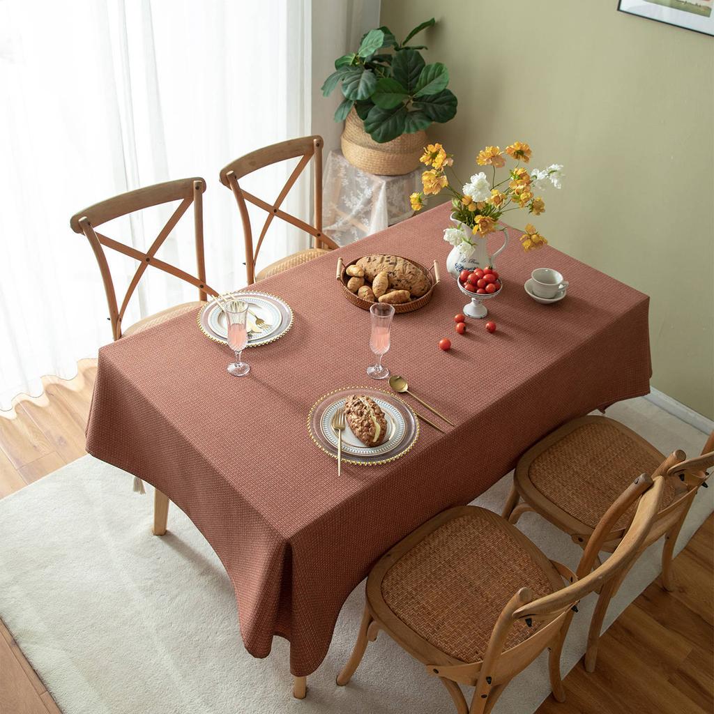 Modern Minimalist Solid Color Linen Tablecloth Premium Coffee Table TV Cabinet Cover Dining Table Mat