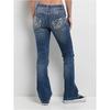 Foreign Trade Original Order Nin * Thhallalyssia Luxury Wing Embroidery Washed Blue Horn Jeans D41248