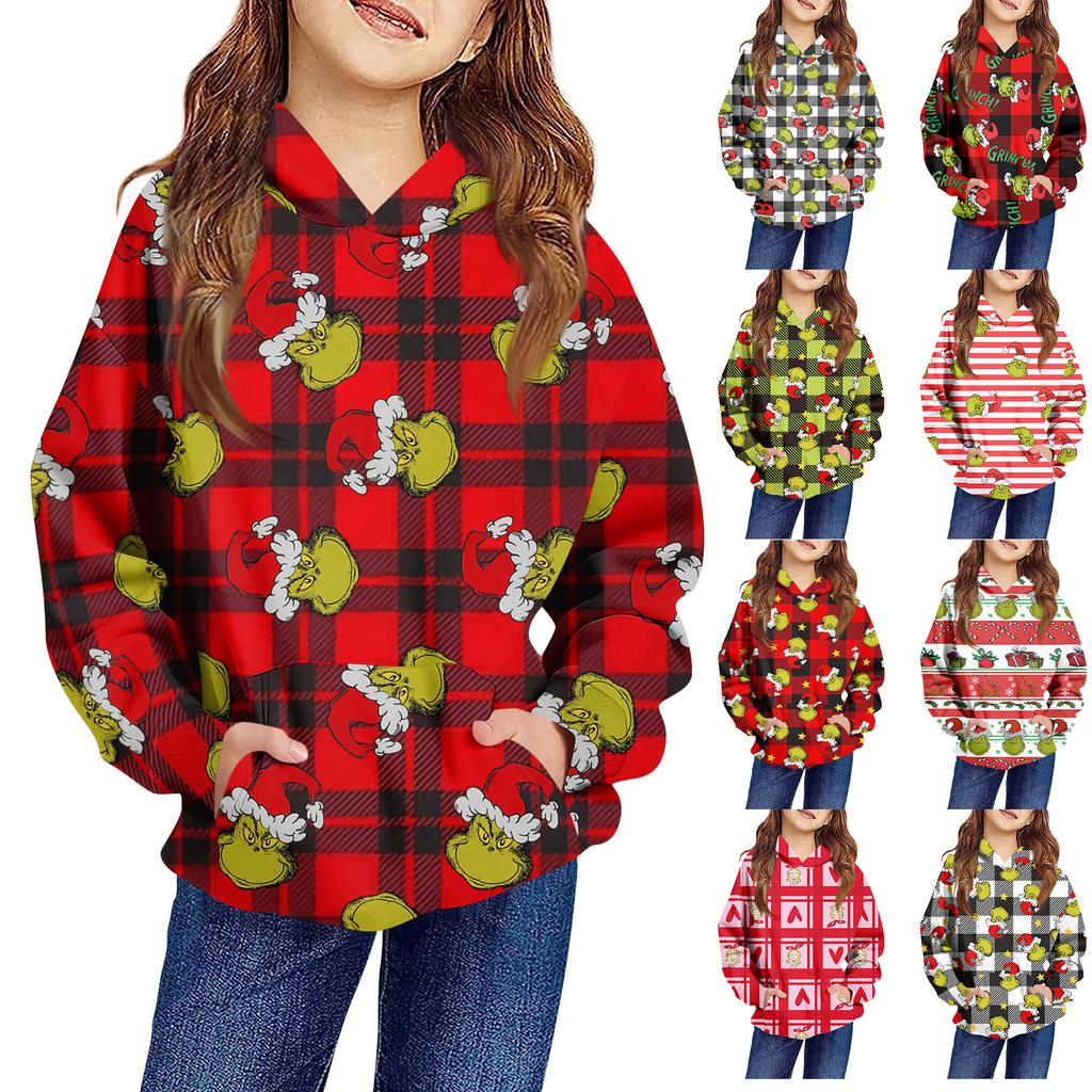 Children's Long-sleeved Loose-fitting Pullover Hoodie With Drawstring And Solid Color