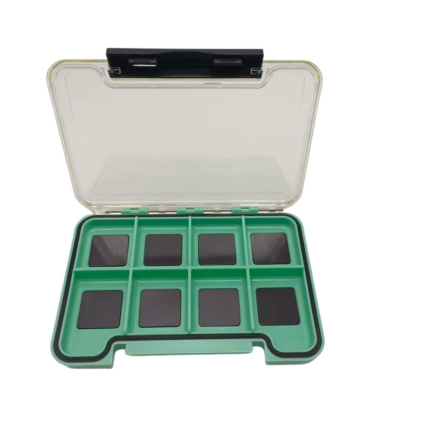

Magnetic Hook Storage Box with 8 Compartments Durable Portable Organizer for Small Fishing Accessories and Craft Supplies One Size