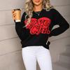 Ladies' Fashionable Heart-shaped Sweater, Loose And Versatile Valentine's Day Knitted Pullover Sweater