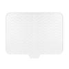 Silicone Drain Mat Quick-Drying Design Raised Ridges Bottom Slope Dish Drainer Kitchen Dining Room Sink Organizer Mat
