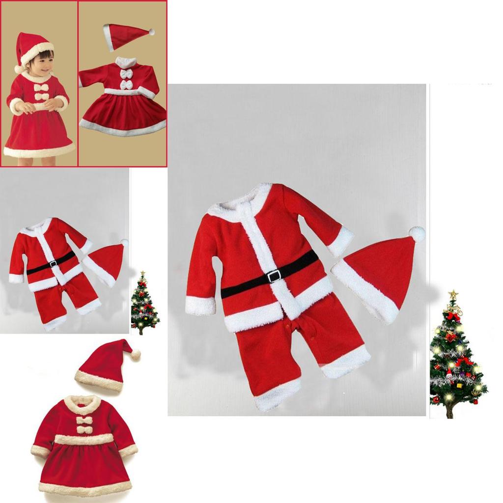 Luxurious Children's Christmas Costumes Santa Claus Boys And Girls Ensemble For Festive Fun