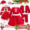 New Year Festival Clothing Set St Nicholas Dress with Hat for Girls Boys Christmas Santa Claus Cosplay Suit Xmas Party Wear