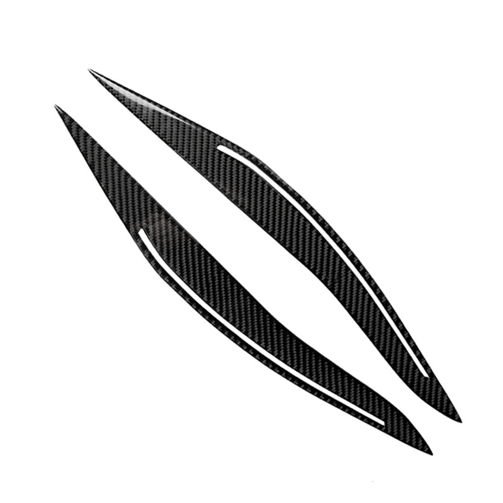 1 Pair Fiber Headlight Eyebrows Eyelids Sticker Replacement For F10 2014\-2016 Car Interior Decor