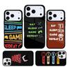 Eat Sleep Game Repeat Gamer Phone Case Cover Compatible with for IPhone 17air 16e 15 14 13 12 11Pro Max 17 Air