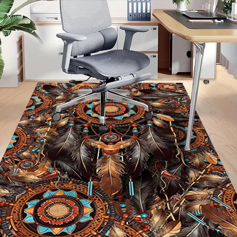 1 Stück Traumfänger Federn Anti-Rutsch-Teppich, geeignet für Büro, Schlafzimmer und Spielzimmer. Kann auch als Sofafußstützenbezug verwendet werden - W105