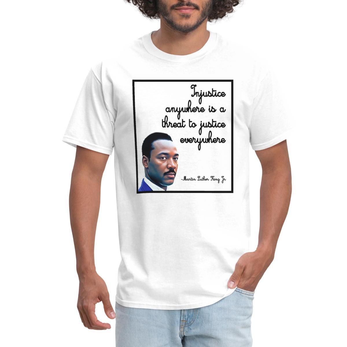 Martin Luther King Jr. Injustice Quote Men s T-Shirt L