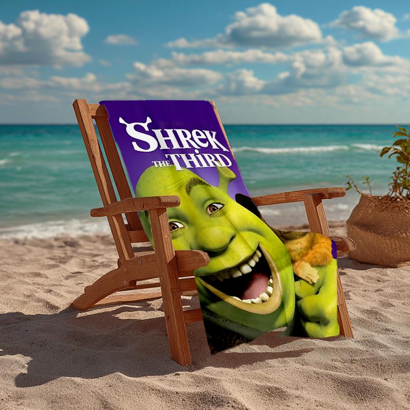Ultra-Soft Beach Towel with Shrek Theme,Ideal for Pool - Camping, Diving - Perfect Travel Essential, Vibrant Beach Towel.