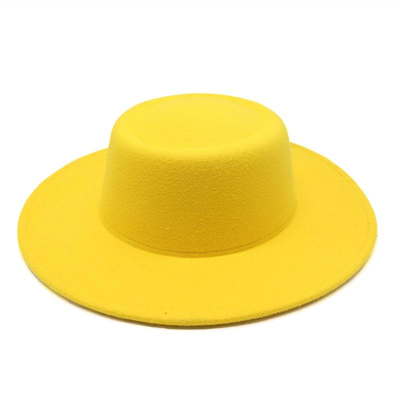 Ring Season Woolen Top Hat Women, Retro British Temperament, Big-Brimmed Jazz Hat Women'S Felt Hat
