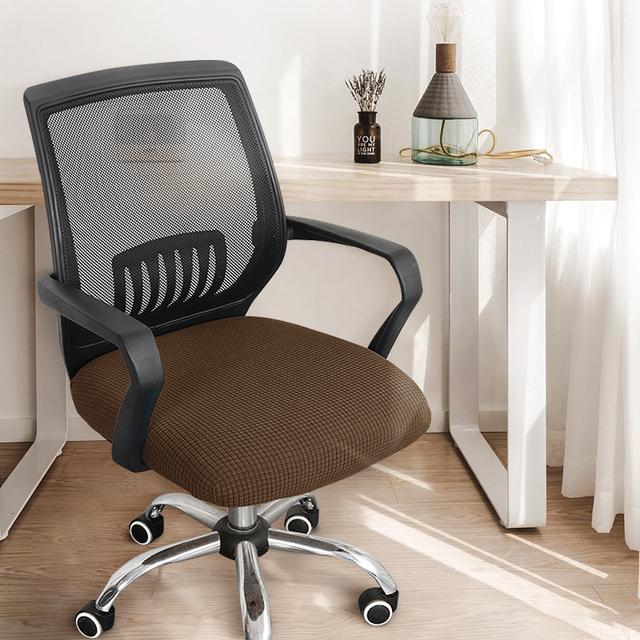 Office Seat Cover Thickened Simple Chair Cover Elastic Home Stool Cover Fabric General Computer Swivel Chair Cover