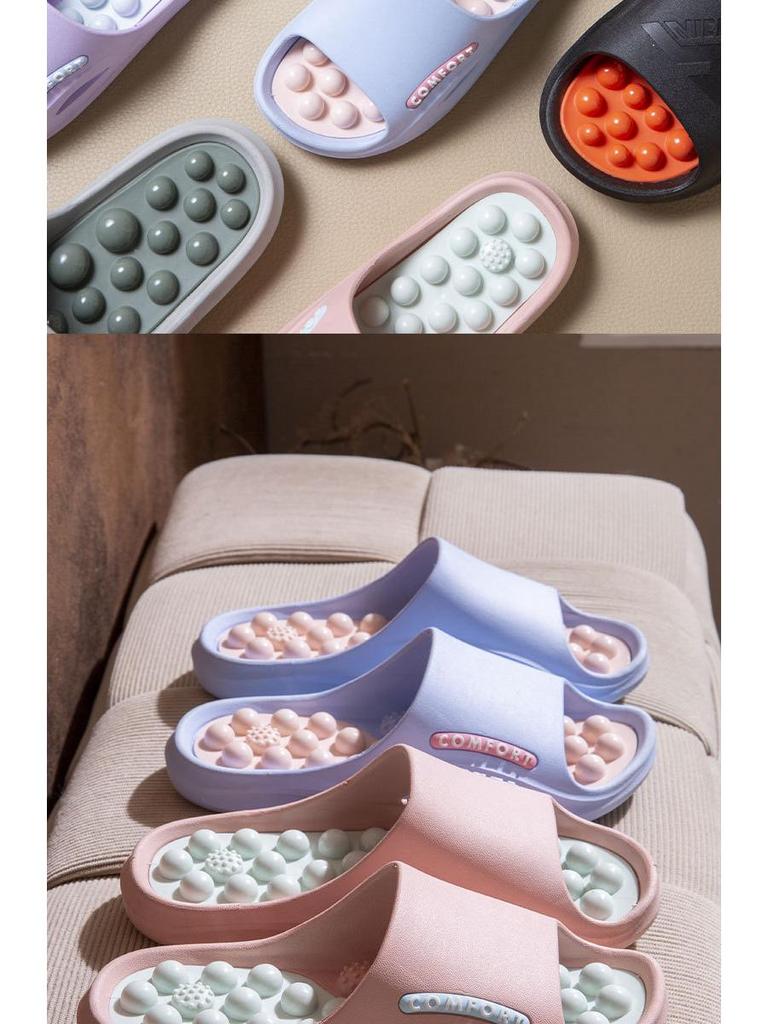 2025 Unisex Protiskluzové Masážní Pantofle s Akupresurními Body pro Domácí Použití a do Sprchy