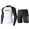 Heren UV Bescherming Rash Guard Set Lange Mouwen Broek Sneldrogend Snorkelen Surfen Zwemkleding Watersporten
