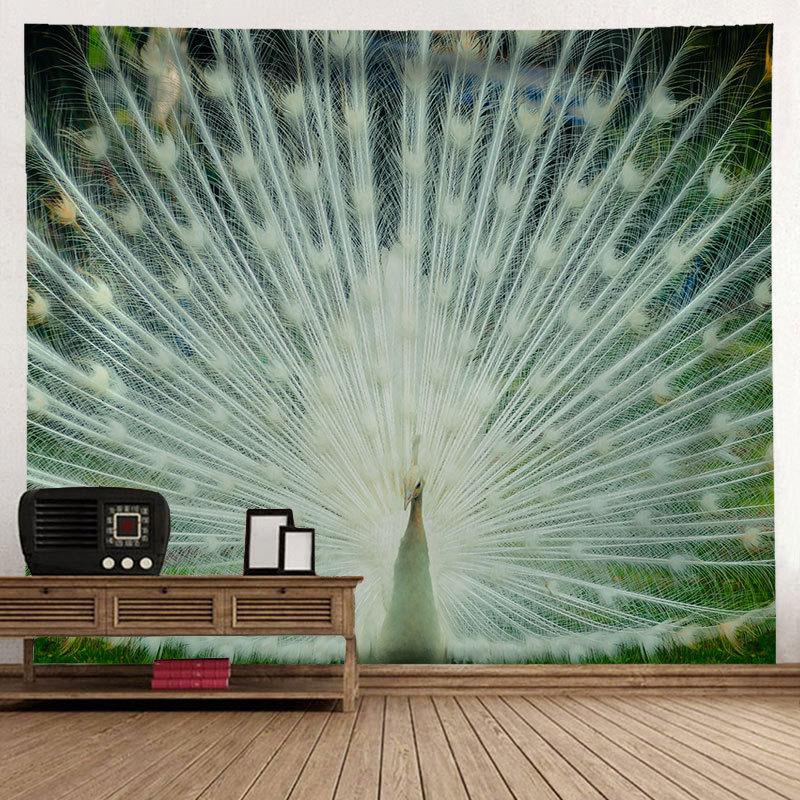 Páv los jednoduché umění gobelín nástěnný závěs bohémský styl psychedelické čarodějnictví umění karikatura domácí pozadí dekorace na zeď