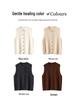 Pure Cashmere Single-Breasted Casual Cardigan Vest: Versatile Loose Solid Color Round Neck Knit Sweater for Autumn and Winter