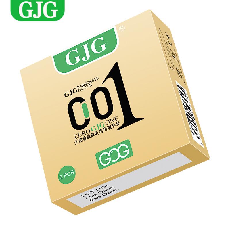 GJG Ultra-Thin 001 Condoms for Men - Long-Lasting, Genuine, Safe, Bare Skin Feel