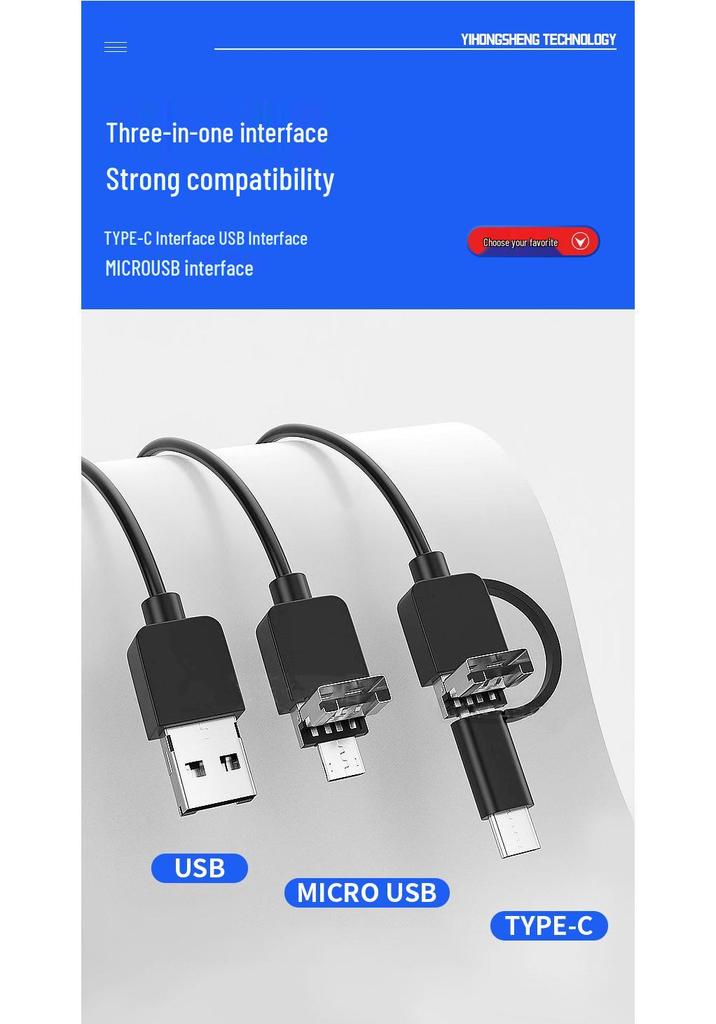 3-in-1 Waterproof Industrial Pipe Endoscope for Android - 7mm