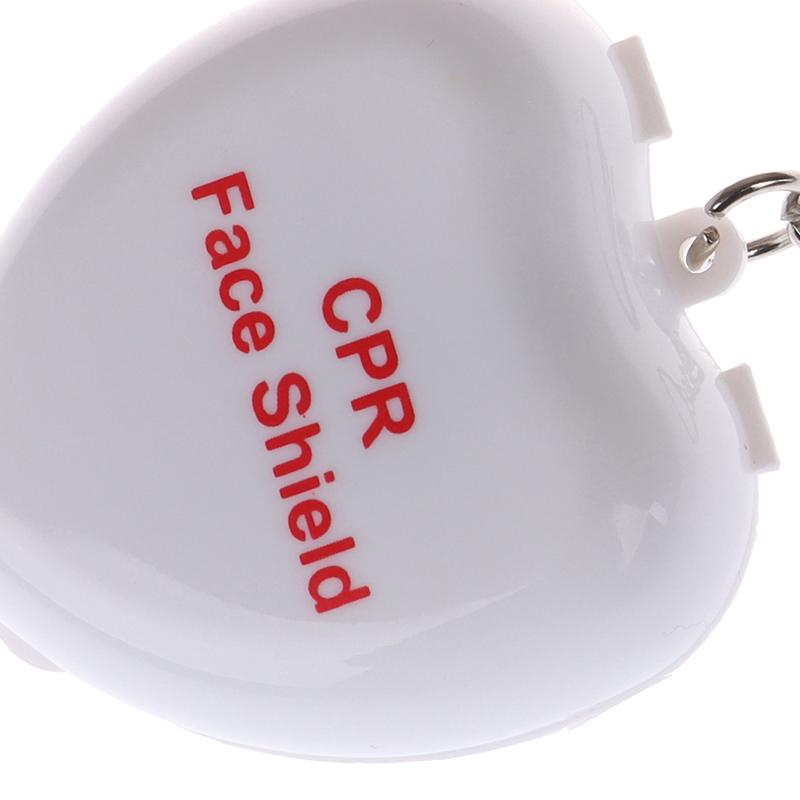 1Pc Protect Cpr Mask Usta Brelok Rescue In Heart Box Maska na twarz Pierwsza pomoc