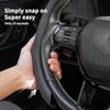 5D Premium Sports Leather Car Steering Wheel Cover Breathable Universal Non-slip 15inch/38cm New Styling Booster Covers Auto Parts