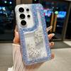 Applicable to Samsung S26U rhinestone butterfly + pearl mobile phone case S25U glitter drill edge S24/S25 mobile phone case