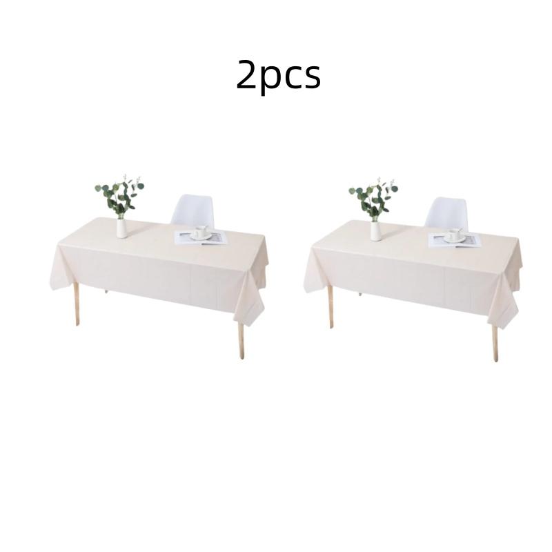 1pc Reusable Tablecloths 137x183cm BPA Free Plastic Dining Table Cover Cloth for Parties Picnic Camping Disposable Tablecloths