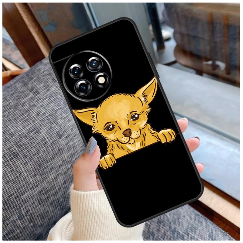 Cartoon Chihuahua Dog Case For OnePlus 13T 8T 10T 9 10 Pro 15 13 12 11 13R 12R Nord CE 5 2 3 4 Lite N20 N30 Coque