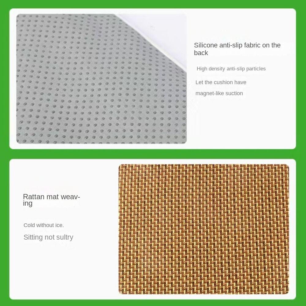 Cool Rattan Seat Cushion Breathable Chair Pad Chair Protection Car Seat Cushion  Yoga