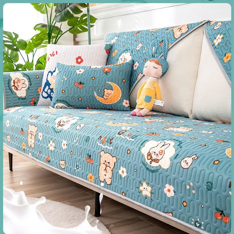 Private Custom Latex Sofa Cushion Summer Summer Nordic Simple Non-Slip Mat Cushion Full Cover Cloth Backrest Towel