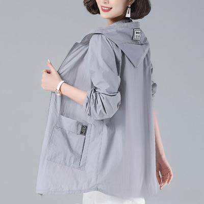 Cappotto da donna giacca a vento sottile moda primavera estate Cappotto da donna con cappuccio lungo uniforme da baseball