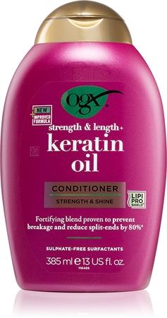 

OGX Keratin Oil Укрепляющий кондиционер с кератином и аргановым маслом TU прозрачный