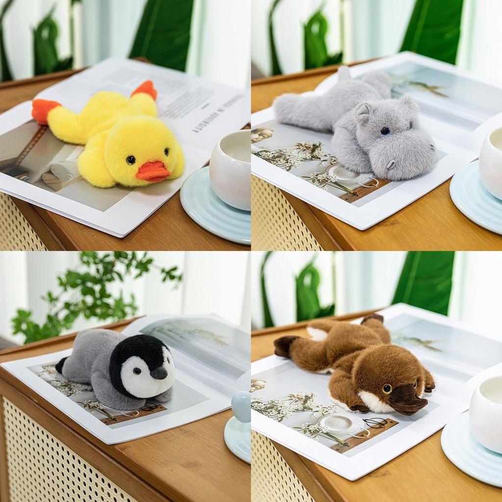 Dolls Animal Plush Bear Cow Elephant Hippo Duck Pig Dog Backpack Pendant Gift