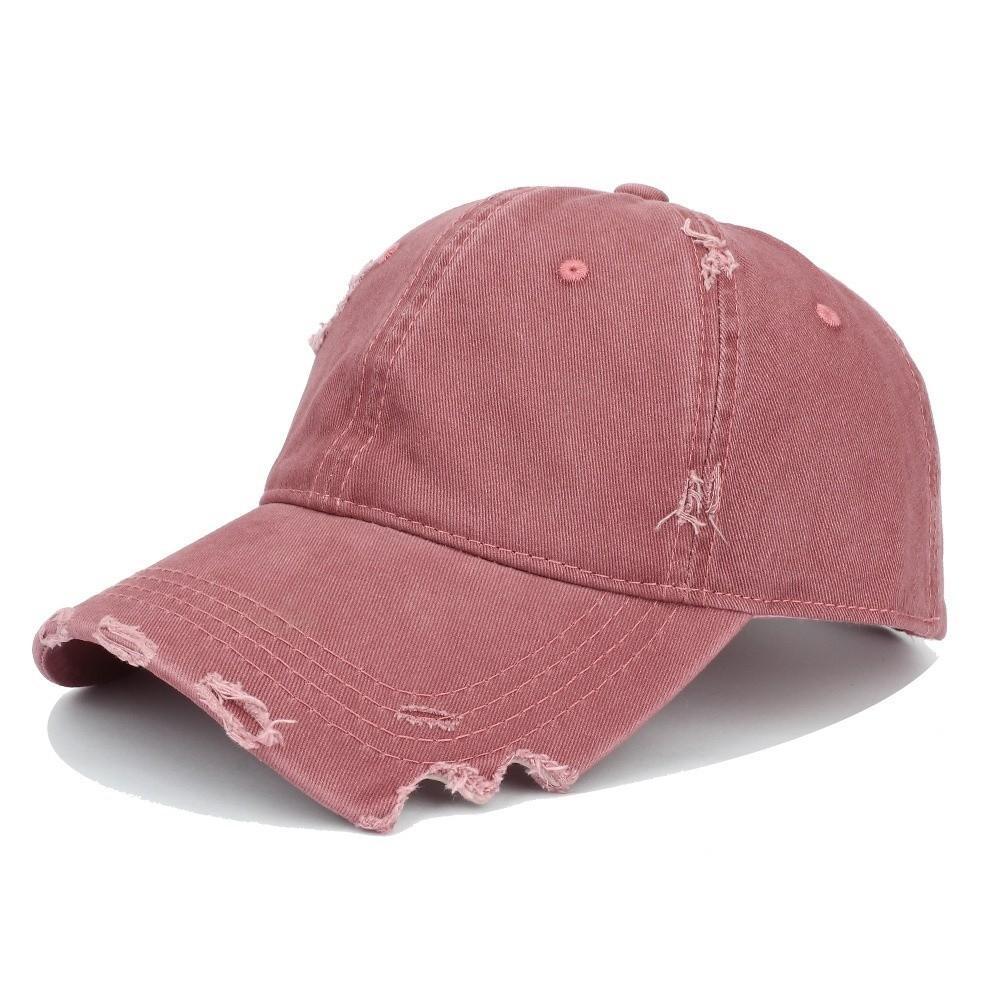 Adjustable Distressed Peaked Cap Visor Baseball Hats Streetwear Sun Hat For Man Women Unisex