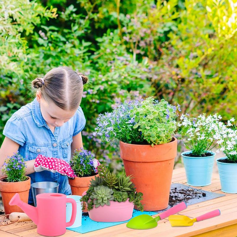 Детский набор садовых инструментов 6 шт. Безопасная игрушка для песочницы на пляже с сумкой-тоутом Развитие творческого мышления Набор для садоводства для малышей Ферма Газон Копание Сорняки China Mainland