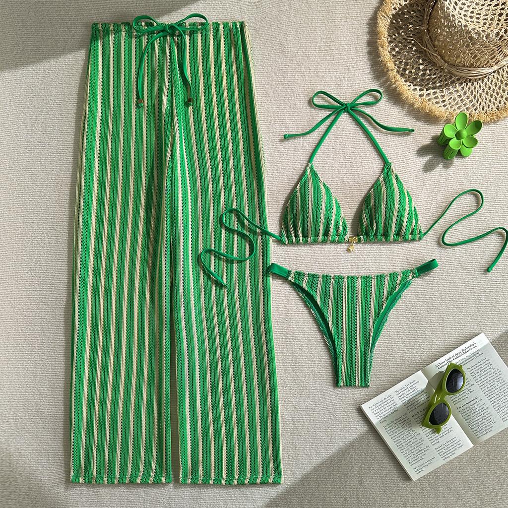 Women's Split Bikini Swimsuit Sports Swimsuit Three-piece Set