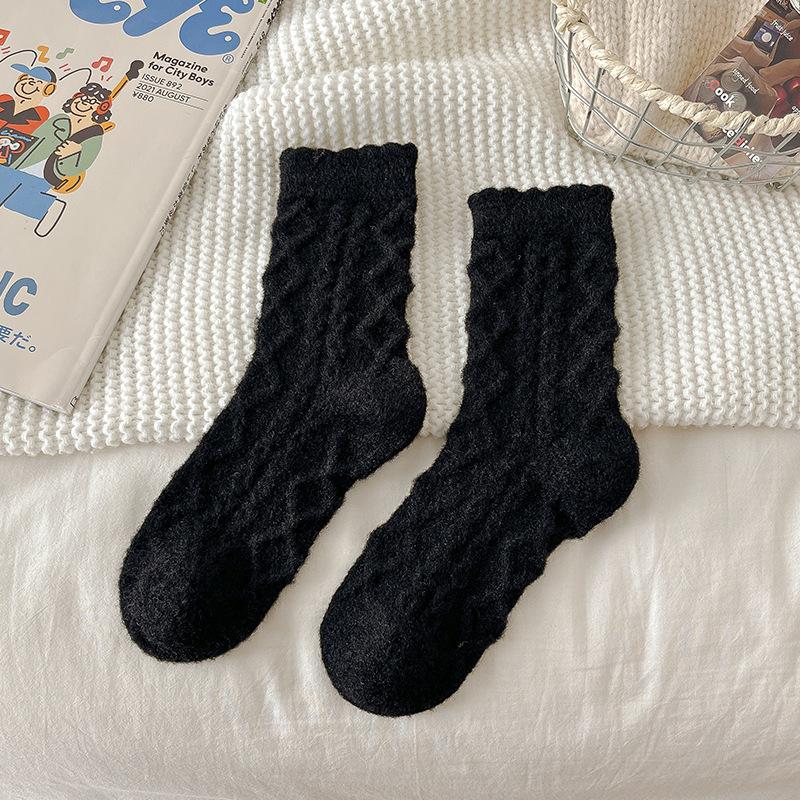 Australische Samtsocken für Damen Herbst und Winter, Nerzsamtsocken, Wadenlange Socken, Mit Samt verdickt, Warme Schlafsocken