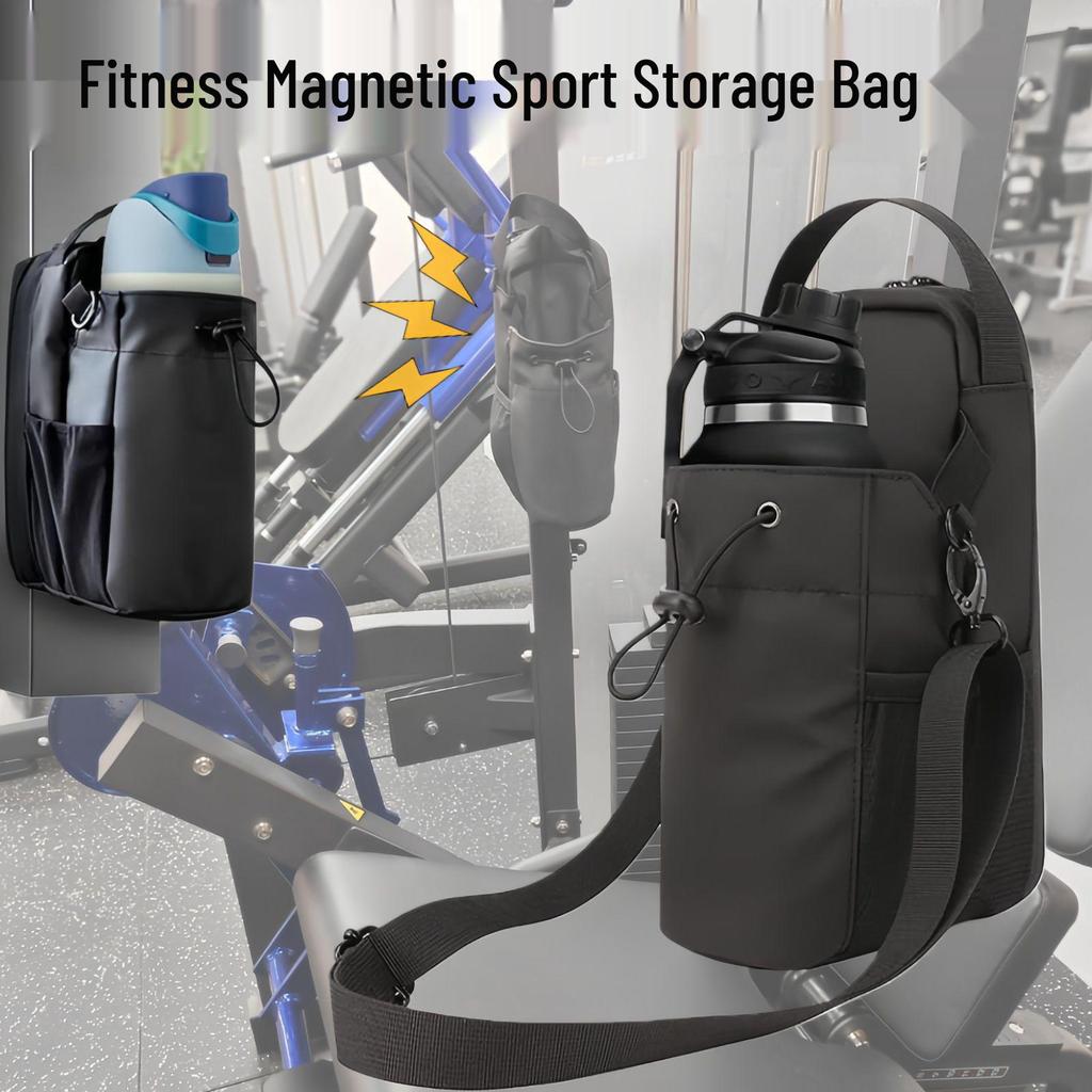 Multifunctional Magnetic Water Bottle Crossbody Bag with Phone and Key Storage