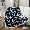 Feelyou Luxuriöse D-Flugzeug-Print-Kuscheldecke Perfekt für Kinder Teenager Sofa Bett Luftfahrt-Thema Sherpa-Fleece x Zoll