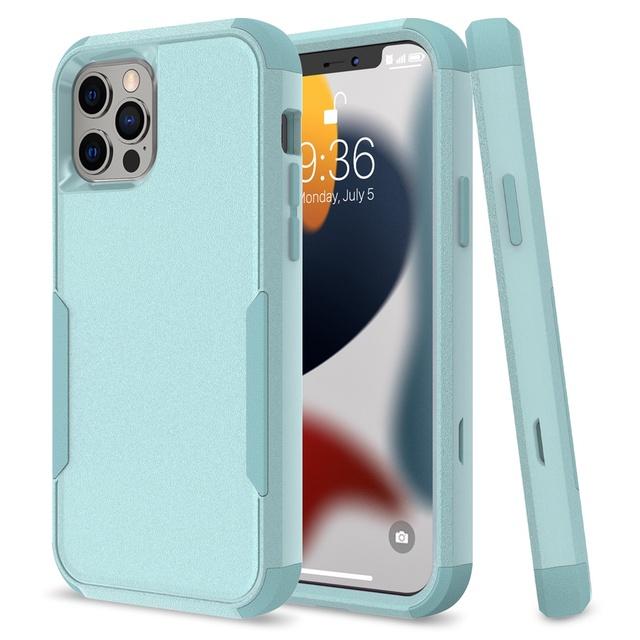 3 In 1 Hybrid Anti -Shock Armor Phone Case For Iphone 14 13 11 12 Pro Max Mini Xr X Xs Max 6 6s 7 8 Plus Three Layer Hit Color