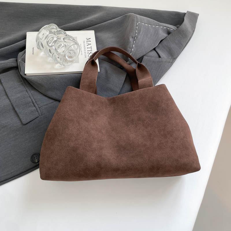 

Niche hand bag autumn and winter retro fashion simple single shoulder underarm versatile commuter tote bag women